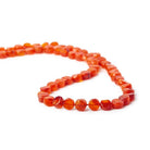 4mm Carnelian Plain Coin Beads, 14 inch - The Bead Traders