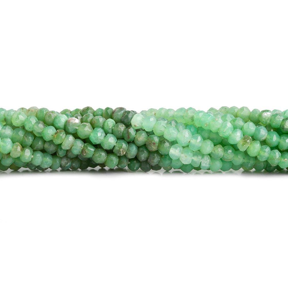 4mm Chrysoprase Faceted Rondelle Beads 14 inch 125 pieces - The Bead Traders
