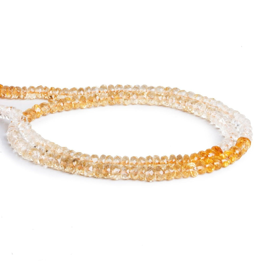 4mm Citrine Faceted Rondelles 14 inch 145 beads - The Bead Traders