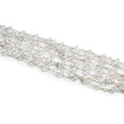 4mm Crystal Quartz Rondelle Silver Chain - Lot of 7ft 11 inches - The Bead Traders