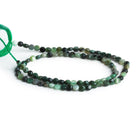 4mm Emerald Checkerboard Microfaceted Coins 12 inch 80 pieces - The Bead Traders
