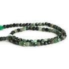 4mm Emerald Microfaceted Cubes 12 inch 75 beads - The Bead Traders