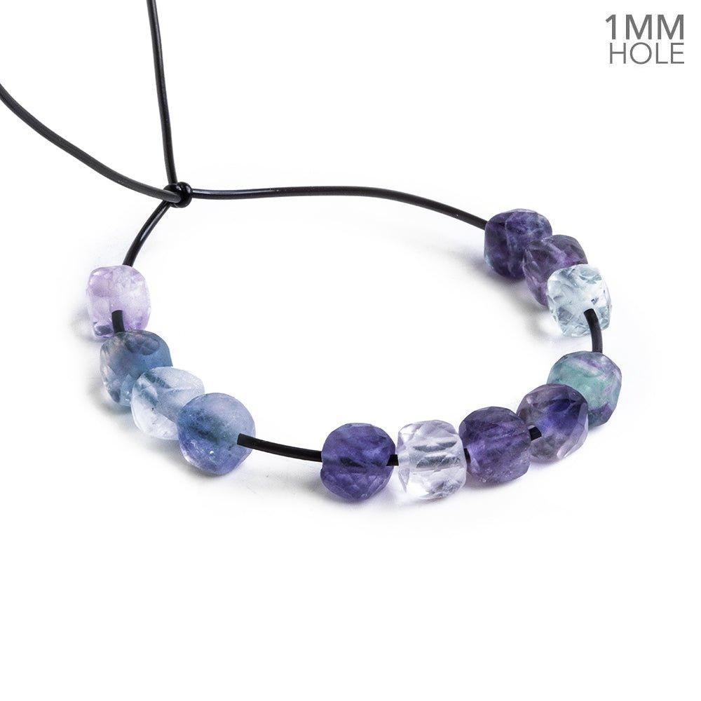 4mm Fluorite Faceted Cube Beads 12 inch 85 pieces - The Bead Traders