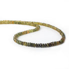 4mm Green and Brown Tourmaline Faceted Rondelle Beads 14 inch 143 beads - The Bead Traders