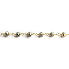 4mm Heavily Gold plated Pyrite & Pyrite Gold plated Chain by the foot - The Bead Traders