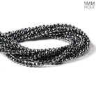 4mm Hematite faceted round Beads 15.5 inches 99 pieces - The Bead Traders