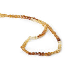 4mm Hessonite Garnet Faceted Coin Beads, 14 inch 90 beads - The Bead Traders