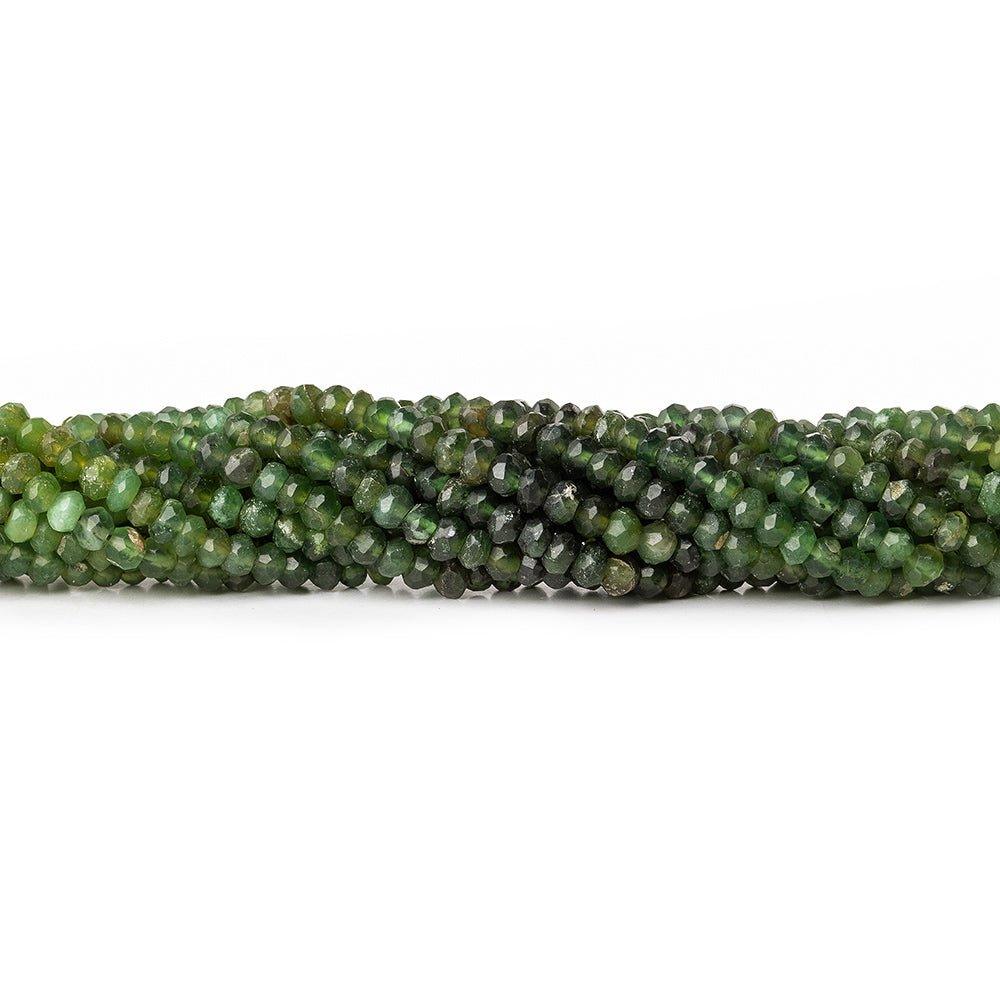 4mm Idocrase faceted rondelle beads 13 inches 115 pieces - The Bead Traders