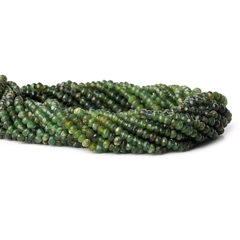 4mm Idocrase faceted rondelle beads 13 inches 115 pieces - The Bead Traders
