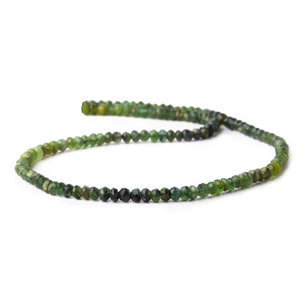 4mm Idocrase faceted rondelle beads 13 inches 115 pieces - The Bead Traders
