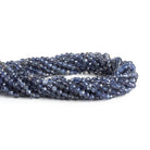 4mm Iolite Faceted Rounds 16 inch 140 beads - The Bead Traders