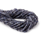 4mm Iolite Micro Faceted Cube Beads 12 inch 75 pieces - The Bead Traders