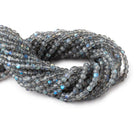 4mm Labradorite Micro Faceted Cube Beads 12 inch 78 pieces - The Bead Traders
