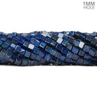 4mm Lapis Lazuli plain cubes 15.5 inch 93 beads - The Bead Traders