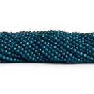 4mm London Blue Quartz Microfaceted Round Beads 12 inch 85 pieces - The Bead Traders