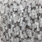 4mm Matte Crystal Quartz faceted coin Trio Black Gold Chain 54pcs - The Bead Traders