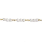 4mm Matte Crystal Quartz faceted coin Trio Gold Chain 54 pieces - The Bead Traders