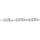4mm Matte Crystal Quartz faceted coin Trio Silver Chain 54 pieces - The Bead Traders
