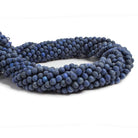 4mm Matte Lapis Lazuli plain round beads 15 inches 92 pieces - The Bead Traders