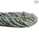 4mm Matte Pale Labradorite Plain Rounds 15 inch 85 beads - The Bead Traders