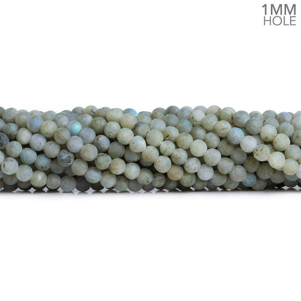 4mm Matte Pale Labradorite Plain Rounds 15 inch 85 beads