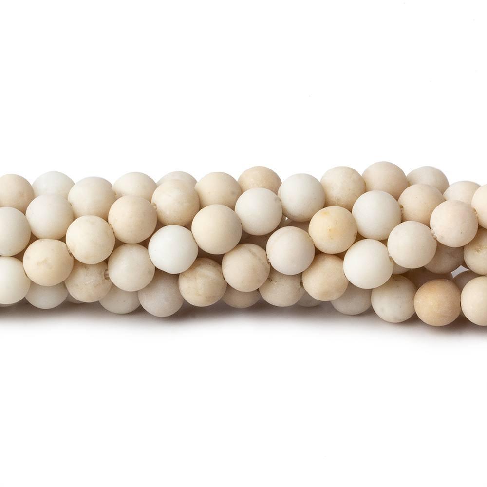 4mm Matte River Stone Jasper plain round beads 15 inch 86 pieces - The Bead Traders