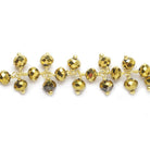 4mm Metallic Brass Crystal rondelle Gold Dangling Chain by the foot 95 beads - The Bead Traders