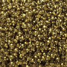 4mm Metallic Brass Crystal rondelle Gold Dangling Chain by the foot 95 beads - The Bead Traders