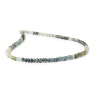 4mm Moss Aquamarine plain rondelle beads 14 inch 125 pieces - The Bead Traders
