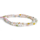4mm Multi Beryl Checkerboard Microfaceted Coins 12 inch 80 pieces - The Bead Traders