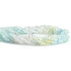 4mm Multi Beryl faceted rondelles 16 inch 182 beads - The Bead Traders