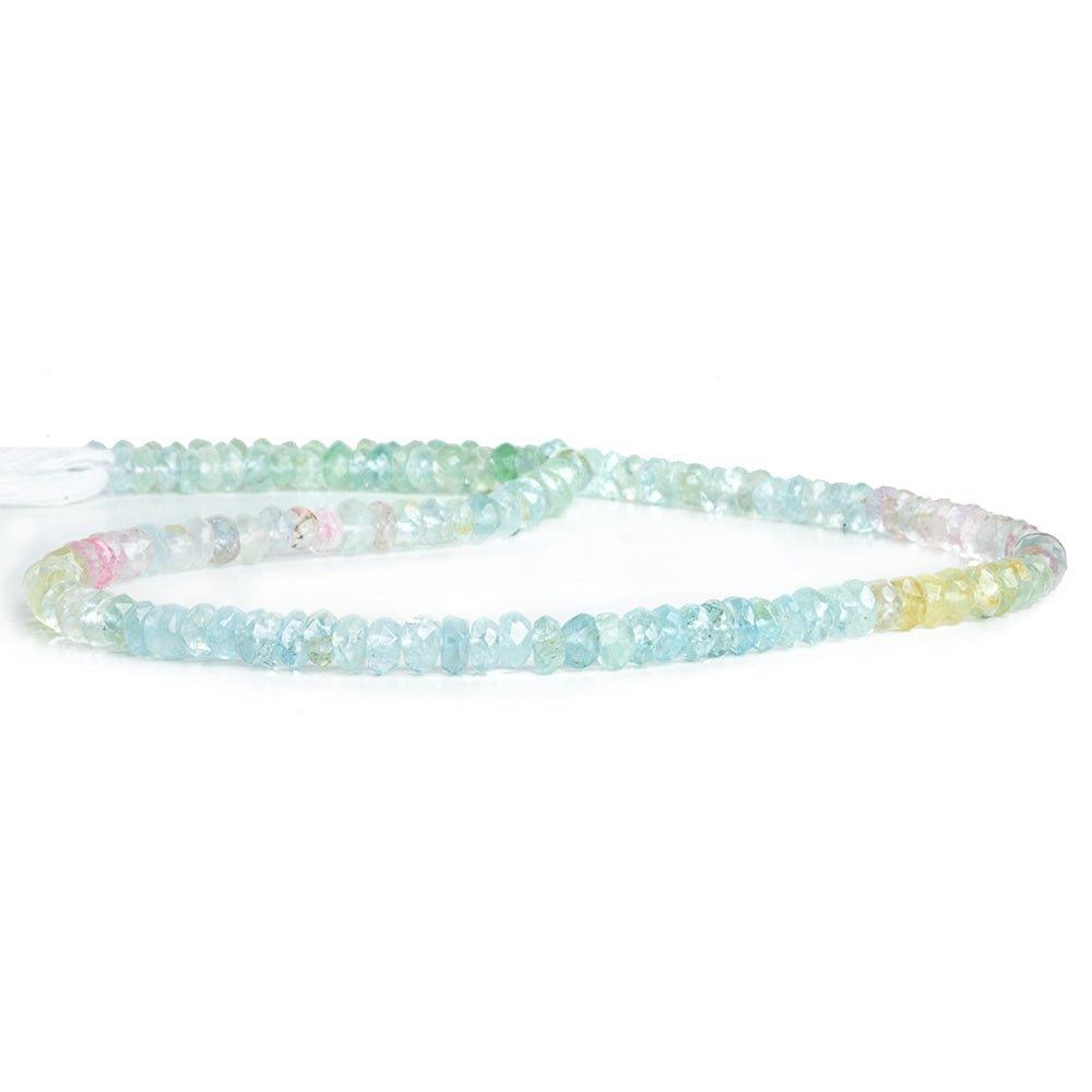 4mm Multi Beryl faceted rondelles 16 inch 182 beads - The Bead Traders
