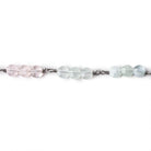 4mm Multi Color Beryl faceted coin Trio Black Gold Chain 54 pieces - The Bead Traders