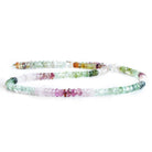 4mm Multi Color Tourmaline Faceted Rondelle Beads 14 inch 160 pieces - The Bead Traders