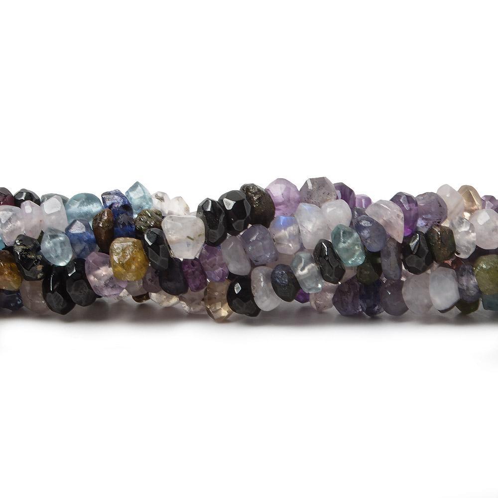 4mm Multi Gemstone Faceted Rondelle Beads, 14 inch - The Bead Traders