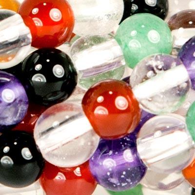 4mm Multi Gemstone Plain Round Beads, 15 inch - The Bead Traders