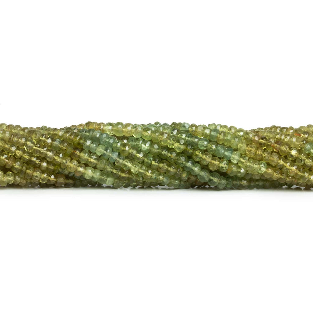 4mm Multicolor Apatite Faceted Rondelles 14 inch 135 beads - The Bead Traders