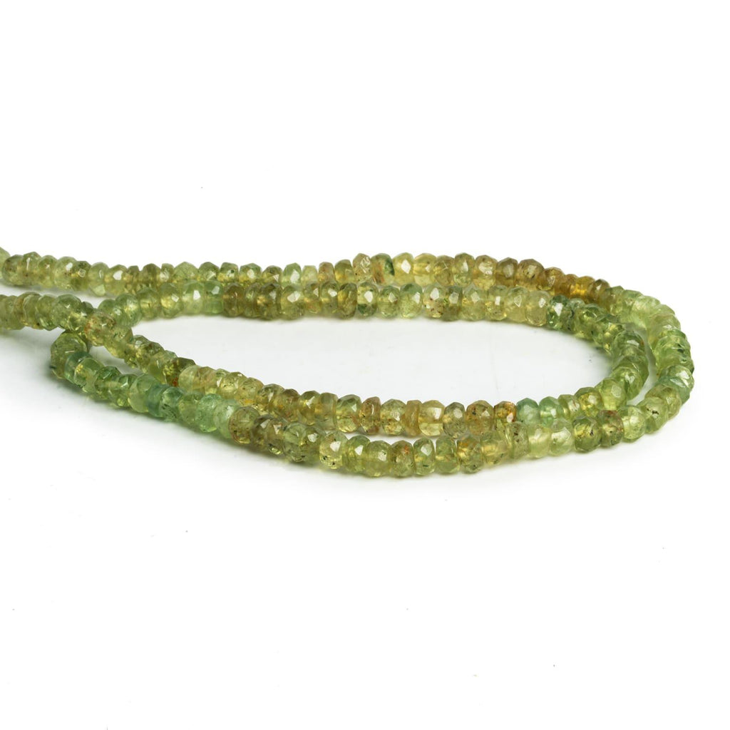 4mm Multicolor Apatite Faceted Rondelles 14 inch 135 beads - The Bead Traders