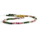 4mm Multicolor Tourmaline Microfaceted Round Beads 12 inch 85 pieces - The Bead Traders