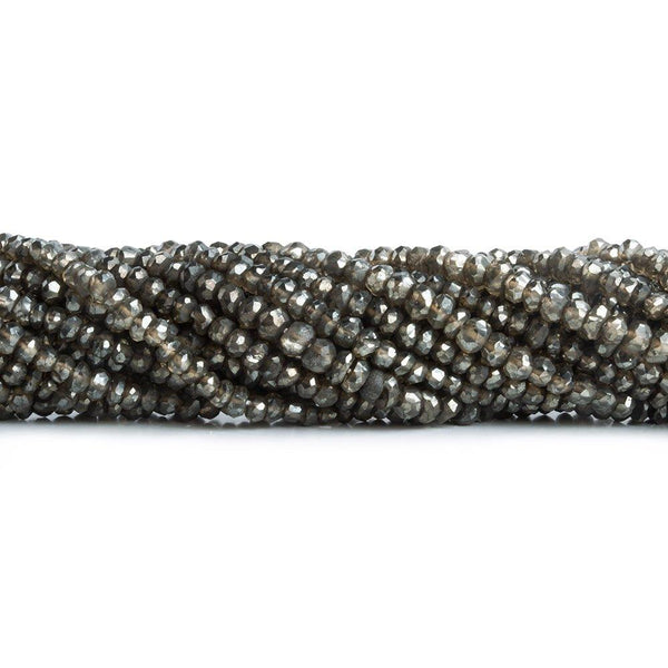 3-4mm Mystic Smoky Quartz Faceted Rondelle Beads 13 inch 125 pieces