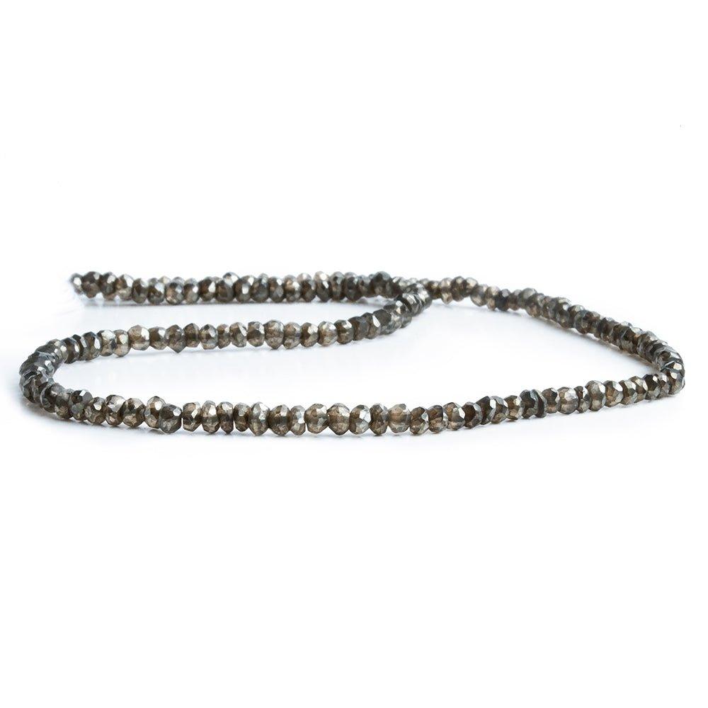 4mm Mystic Smoky Quartz Faceted Rondelle Beads 13 inch 125 pieces - The Bead Traders