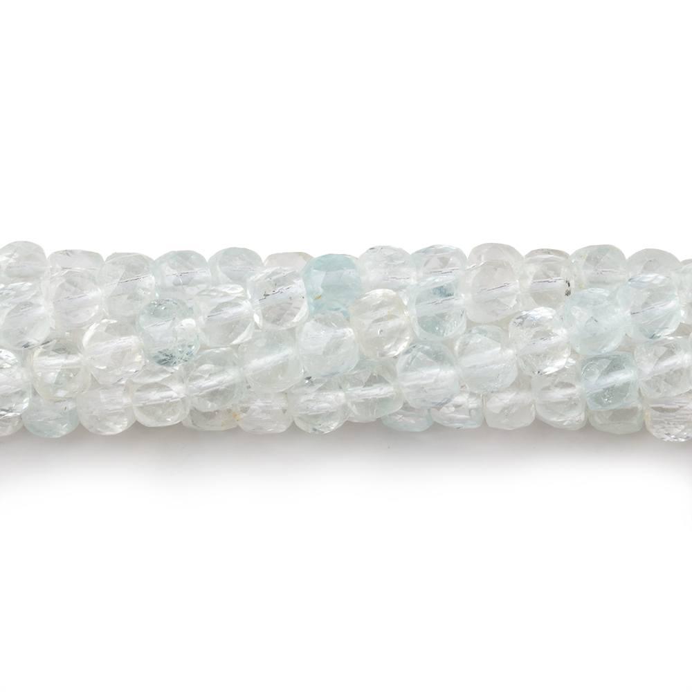 4mm Natural Topaz Micro Faceted Cube Beads 12 inch 70 pieces - The Bead Traders
