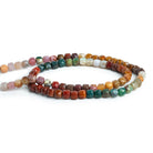 4mm Ocean Jasper Microfaceted Cubes 12 inch 75 beads - The Bead Traders