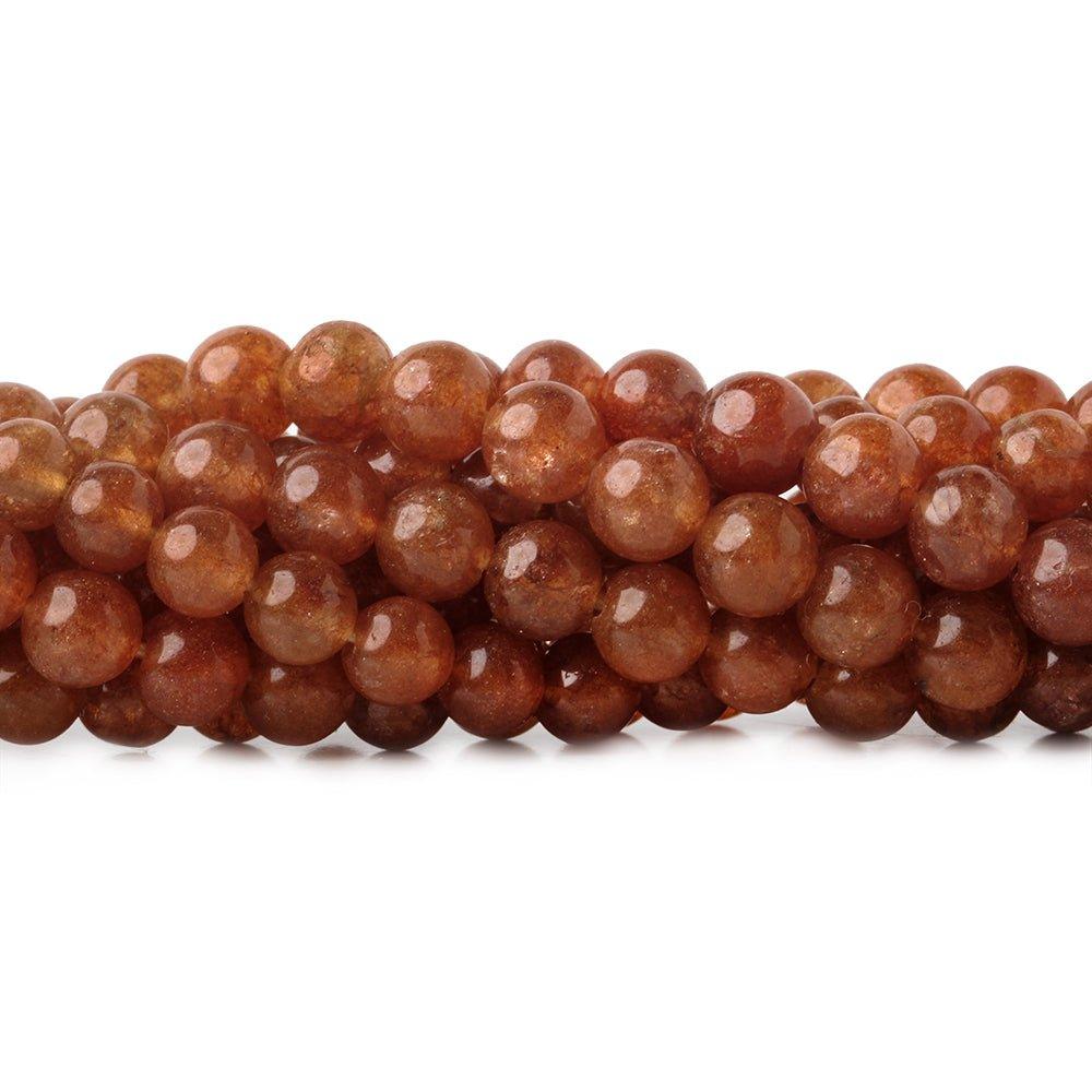 4mm Orange Aventurine plain round beads 14 inch 75 pieces - The Bead Traders