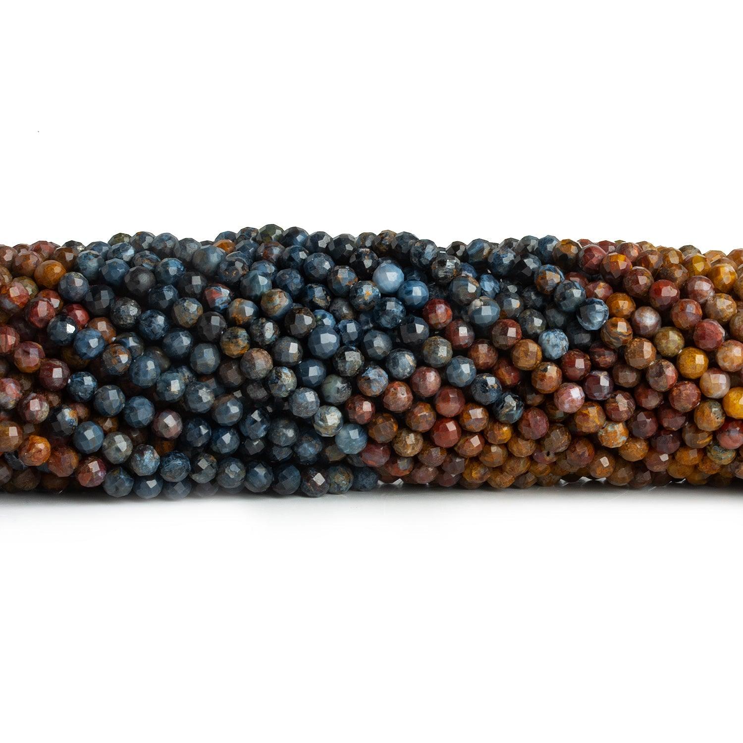 4mm Pietersite Microfaceted Round Beads 12 inch 85 pieces - The Bead Traders