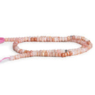 4mm Pink Peruvian Opal Faceted Rondelles 12 inch 130 beads - The Bead Traders