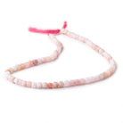 4mm Pink Peruvian Opal Micro Faceted Cube Beads 12 inch 75 pieces - The Bead Traders