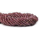 4mm Pink Tourmaline irregular plain rondelle Beads 14 inch 114 pieces - The Bead Traders