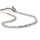 4mm Platinum Moonstone Micro Faceted Cube Beads 12 inch 85 pieces - The Bead Traders