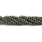 4mm Pyrite Faceted Rondelle Beads, 13.5" length, 108 pieces - The Bead Traders